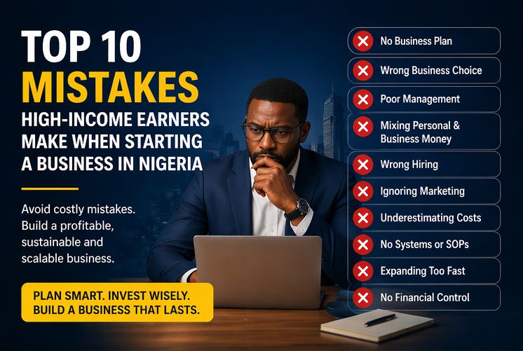 An image showing Top 10 Mistakes High-Income Earners Make When Starting a Business in Nigeria (And How to Avoid Them)